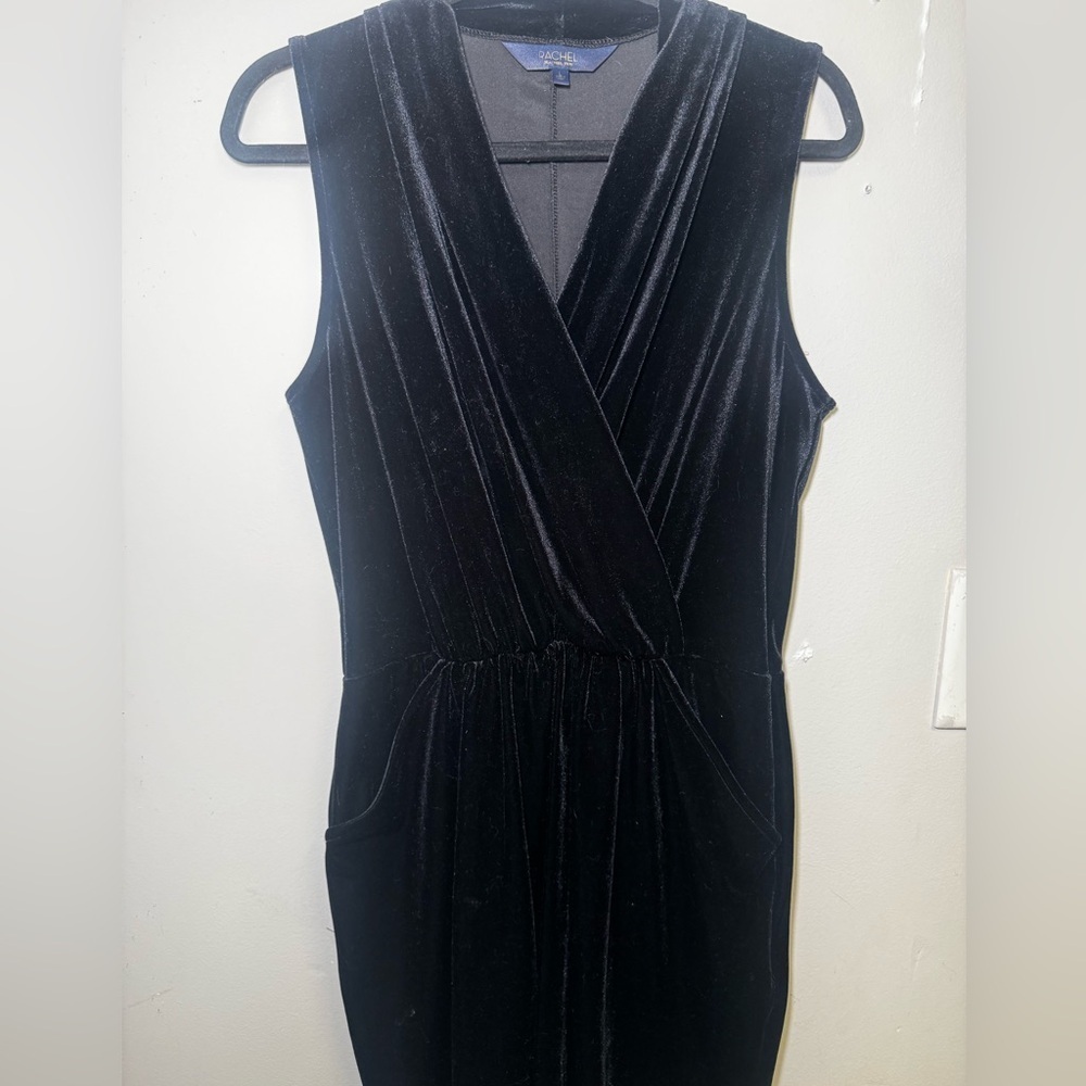 RACHEL Rachel Roy Black Mini Velvet Dress - Picture 4 of 6
